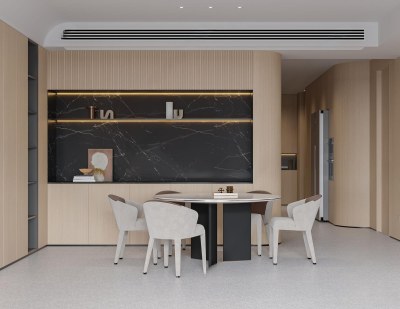 现代餐厅3D模型下载